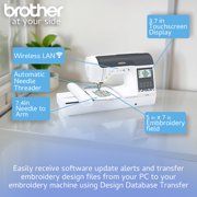 Brother SE2000 Computerized Sewing and Embroidery Machine with Built-In Designs LCD Display and Magnetic Hoop (2 Items)