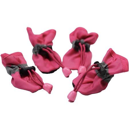 8PCS Waterproof Dog Shoes with Reflective Strips Protective Dog Boots Pet Outdoor Shoes for Snow Rain Day Small Medium Dogs
