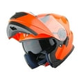 thumbnail image 6 of 1Storm New Motorcycle Bike Modular Full Face Helmet NOLED901 Dual Visor Sun Shield: Glossy Orange, 6 of 9