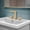 PVD Satin Brass, variant on Fine Fixtures Square Bathroom Faucet, 8" Spread, Polished Chrome