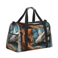 thumbnail image 2 of Easygdp Colorful Koi Fish Art Bolsa de Gimnasio, Bolsa de Viaje Duffel, Bolsa de Fin de Semana con Compartimentos, Bolsa de Mano para Noche, 2 of 7