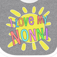 thumbnail image 4 of Inktastic I Love My Nonni Sun and Rainbow Letters Boys or Girls Baby Bib, 4 of 4