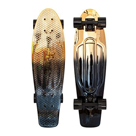 Penny Nickel Metallic Fade Skateboard - Black Gold (Best Knock Off Penny Board)
