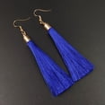 thumbnail image 1 of Nvzi Pendientes para hombre y adecuados, pendientes con borlas, pendientes largos de estilo étnico (azul oscuro), 1 of 4