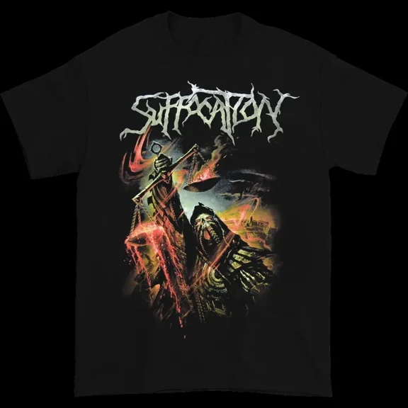 Liege of Inveracity Suffocation Band Black T-Shirt Unisex RD307