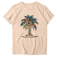 thumbnail image 1 of Blusas de Manga Corta para las Mujeres Divertida Impresión Cuello Redondo Camiseta Vintage, Blusas de Primavera para las Mujeres, 1 of 5