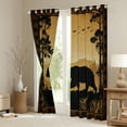 thumbnail image 3 of Castle Fairy Safari Bear Curtains Pack of 2 (42x84 Each) for Boys Girls,Black Brown Curtains Blackout,Jungle Woodland Animal Bedroom Curtains,Super Cozy Room Decor, 3 of 6
