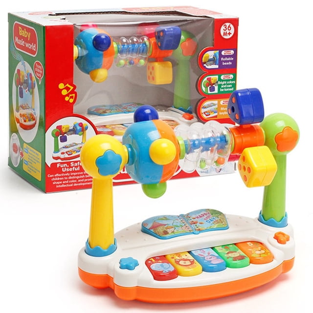 Jouet Piano pour Enfants Jouets Musicaux de Développement pour Bébé Jouets Musicaux Mignons Dessin Animé Jouet Musical Éducatif Clavier Électronique Instrument de Musique Réutilisable Jouet pour Enfants Garçons Filles Âge 3+
