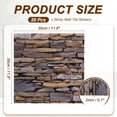 thumbnail image 2 of Uxcell 20 piezas de azulejos de backsplash autoadhesivos 11.8"x11.8" de PVC, azulejos de mármol con textura de piedra engrosada, pegatinas impermeables para cocina, baño y dormitorio, marrón/gris, 2 of 7