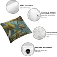 thumbnail image 6 of Acheng Palm Leaves with Lush Branches and Leaves Tropical Jungle Palm Leaves Short Plush Pillowcase Set of 2 White, 6 of 7