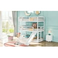 thumbnail image 4 of White Triple Bunk Twin Sized Bed with Slide, 4 of 9