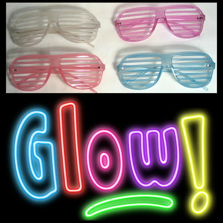 Glowing Sunglasses Shutter Shades Stronger Glasses Retro Club Party Rave Hip