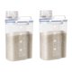 thumbnail image 1 of 2X Almacenamiento Contenedores Cereales Arroz - Almacenamiento Hermético Contenedores Arroz Alimentos Secos Dispensador Arroz Pequeño Plástico con Medidora, 1 of 5