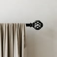 thumbnail image 2 of Mainstays 3/4" Black Twist Cage Adjustable Single Curtain Rod Set, 30"-84", 2 of 7