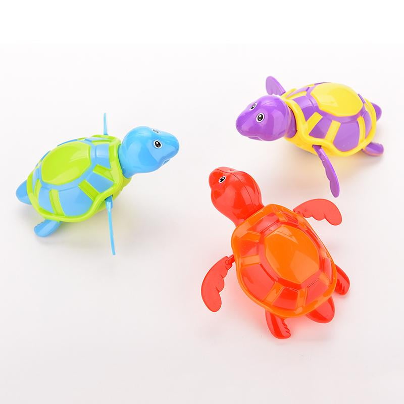 Colorful Swim Turtle wound-up Chain Small Animal Bath Toys For Children Baby 