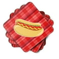thumbnail image 2 of Hot Dog Plaid Foam Coaster Set of 4, 2 of 3