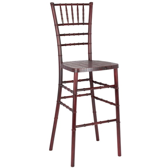 Mahogany WoodGrain™ Resin Chiavari Barstool by Chivari