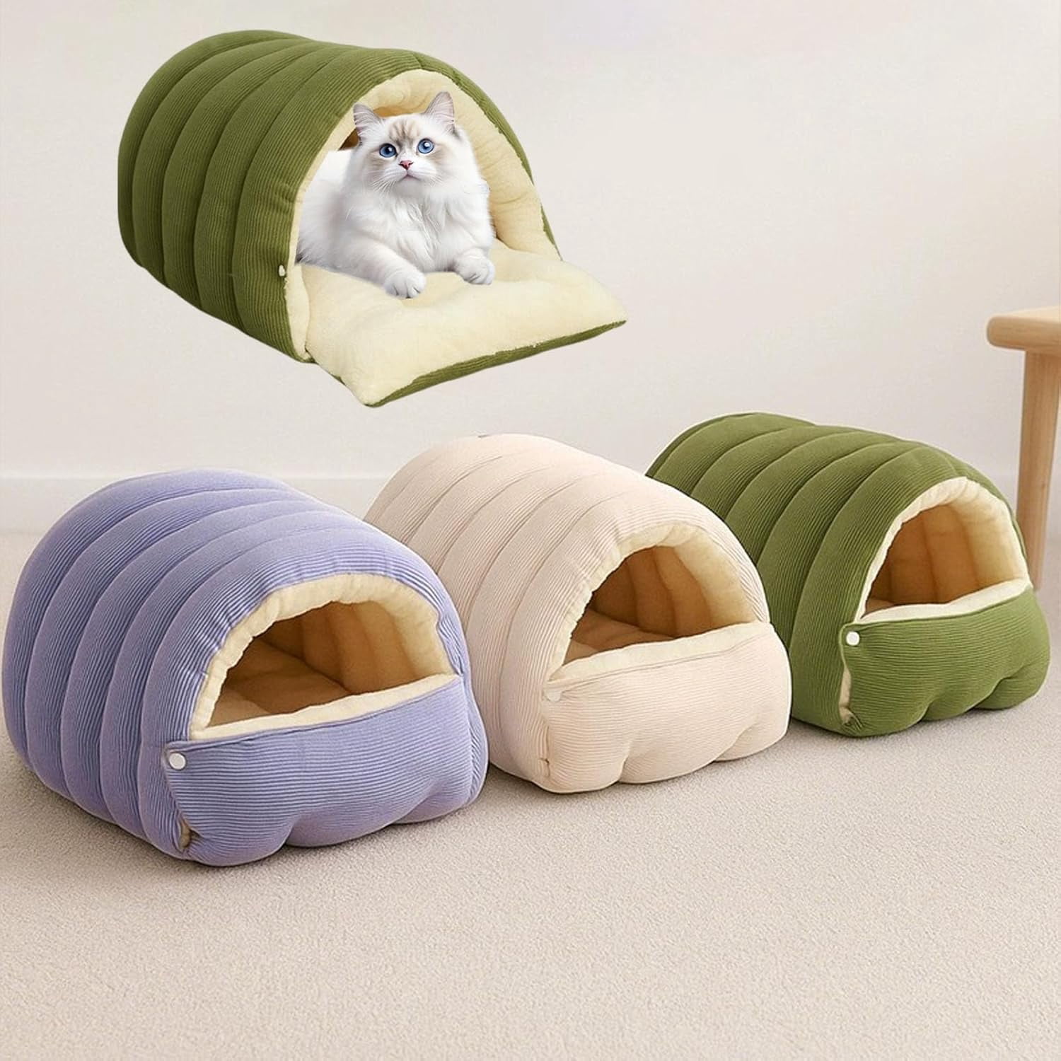 Cozy Monster Cat Bed-Cozy Monster Cat Bed with Removable Cushioned for Cats Small Dogs