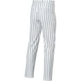 thumbnail image 2 of Triple Crown Open Bottom Baseball Pants With Pinstripes, Adult 2X-Large, White with Navy Pinstripes, 2 of 4
