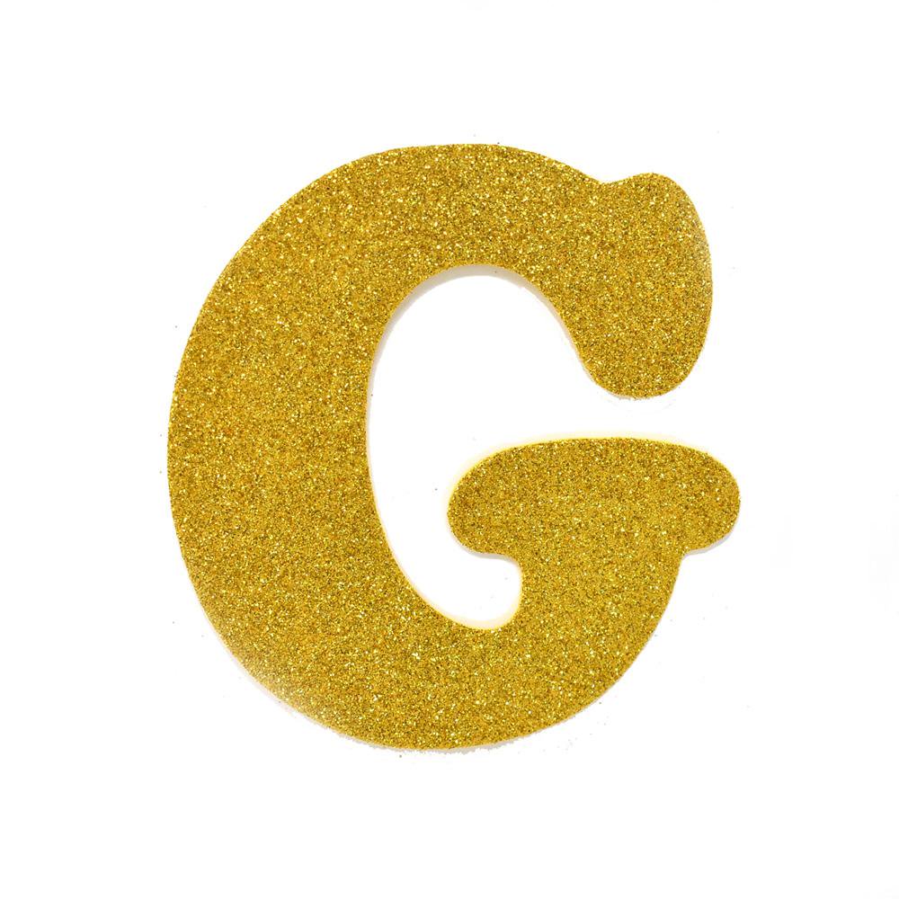 eva glitter foam letter cut out g gold 4 12 inch 12 count