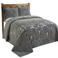 thumbnail image 6 of Better Trends Chenille Bedspread For Twin Size Bed 100% Cotton Lightweight Bedspread for all Season 81" x 110" Ashton Collection (Gray), 6 of 6
