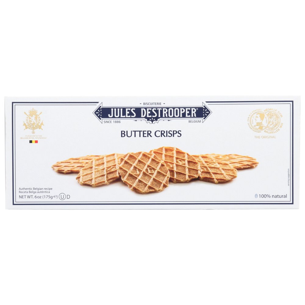 Jules Destrooper Biscuits, Butter Crisps, 6 Oz.