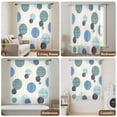 thumbnail image 6 of Abstract Geometric Sheer Curtains 54 Inches Long, Farmhouse Vintage Polka Dot Teal Blue Light Filering Curtains, Breathable Simi Curtain Privacy Drapes for Kitchen Bathroom Small Window Treatment, 6 of 9