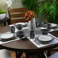 thumbnail image 2 of Elama Tahitian Grand 16 Pieces Luxurious Dinnerware Set in Stone, Slate, 2 of 8