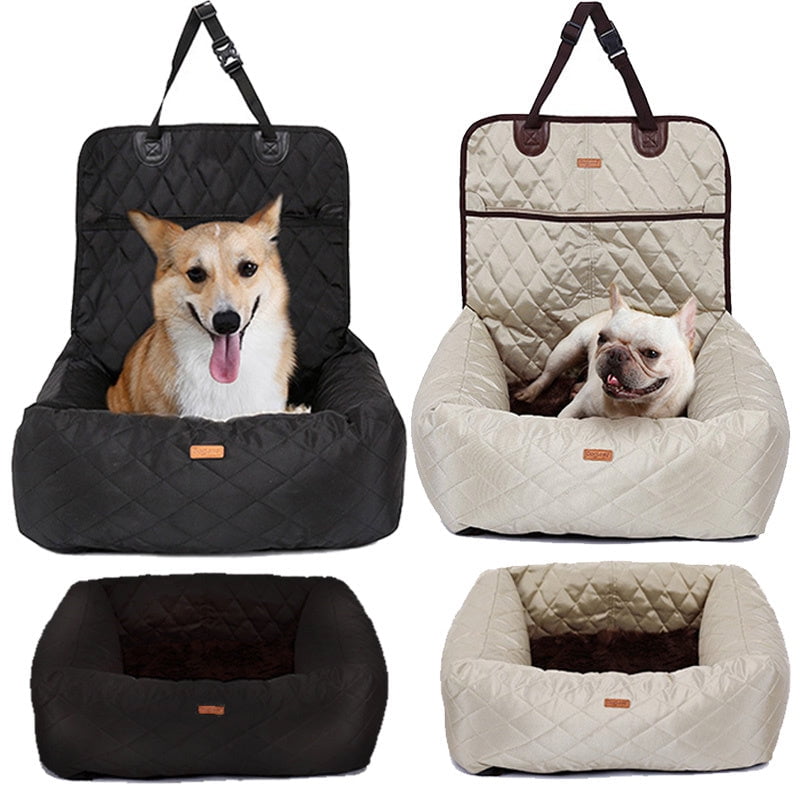 Dog Car Seat – Premium Dog Carriers for Small & Medium Dogs, with Built-in  Handles – Dog Carrier with Soft Cotton Interior – Washable Pet Car Seat