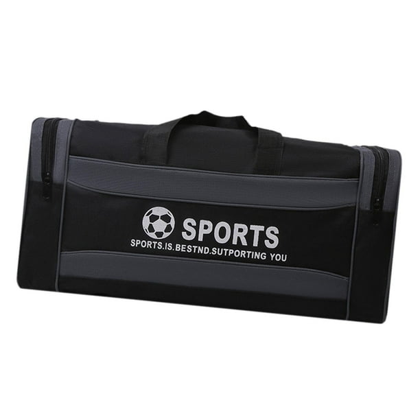 Bolsa de viaje de lona para hombre y mujer, portátil, moderna, multiusos, para deportes y gimnasio. Gris oscuro