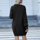 thumbnail image 5 of Suéter Navideño Mujer Gibobby Vestido tipo suéter de punto con botones de otoño/invierno Negro XL, 5 of 5