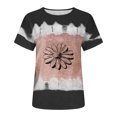 thumbnail image 4 of Casual Mujer Verano Sexy Gradiente Estampado Regular Flor Mujer Manga corta Top Fridja ghk4707, 4 of 4