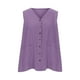 thumbnail image 5 of Tops casuales para mujer,Camiseta holgada con cuello en V para mujer, blusa informal de manga larga, mezcla de algodón y lino, largo regular para uso diario, sopatenor, 5 of 8