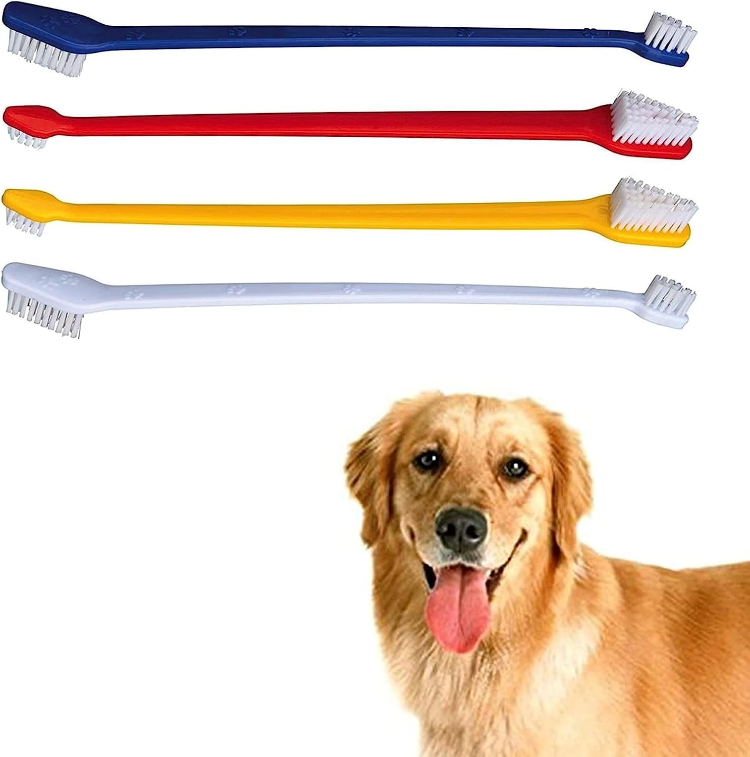Pack of 4 Double Ended Dog & Cat Dental Oral Care Toothbrush Healthy
