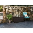 Rubbermaid Patio Chic Deck Box Storage Bench, Dark Teak