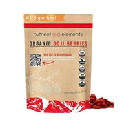 2 lbs/32oz Premium Organic, Raw & Dried Goji Berries - USDA Certified - (907g) - Natural Superfood - Extra Large, Non GMO Berries with Resealable Bag by Nutrient Elements - Free Recipes E-Book