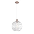 thumbnail image 3 of 516-1P-WPC-G1215-12 Innovations Lighting Ballston Athens Water Glass 1 Light 12" Cord Hung Mini Pendant Antique Copper, 3 of 5