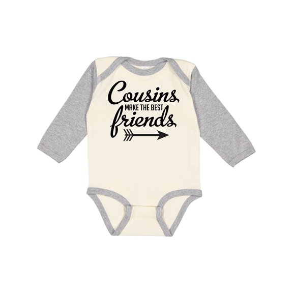 Inktastic Cousins Make the Best Friends with Arrow Boys or Girls Long Sleeve Baby Bodysuit