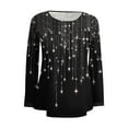 thumbnail image 3 of Fall Outfits for Women 2025 Fall Tops 2025 Dressy Long Sleeve White 3/4 Sleeve Shirts Pack Oversized Sweatshirt&nbsp;Zipper, 3 of 4
