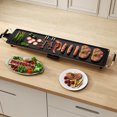 thumbnail image 2 of Patiojoy Plaque Chauffante Électrique Extra Grand 35 Pouces Grill Portable Teppanyaki avec Contrôle de Thermostat à 4 Niveaux et Plateau d'Égouttement Amovible, 2 of 10