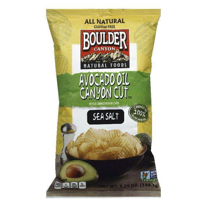 Boulder canyon avocado oil canyon cut sea salt potato chips, 5.25 oz, (pack of 12)