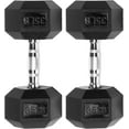 thumbnail image 3 of Signature Fitness Rubber Encased Hex Dumbbell  Multiple Sizes, 3 of 6