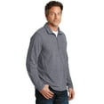 thumbnail image 4 of Port Authority Heather Microfleece 1/2 Zip Pullover-3XL (True Navy Heather), 4 of 6
