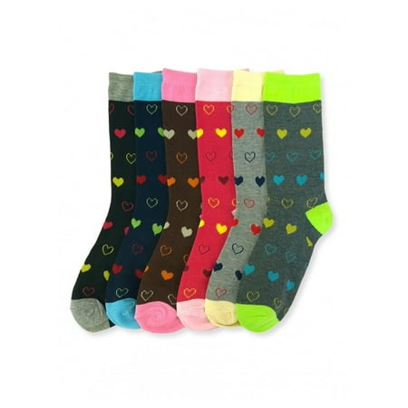 

247 Frenzy Women s Essentials Mamia PACK OF 6 Crew Fashion Socks - TOYOU