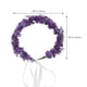 thumbnail image 4 of Corona floral halo corona de pelo boda floral tocado con cinta para mujeres niñas vacaciones en la playa boda fiesta de cumpleaños púrpura, 4 of 5