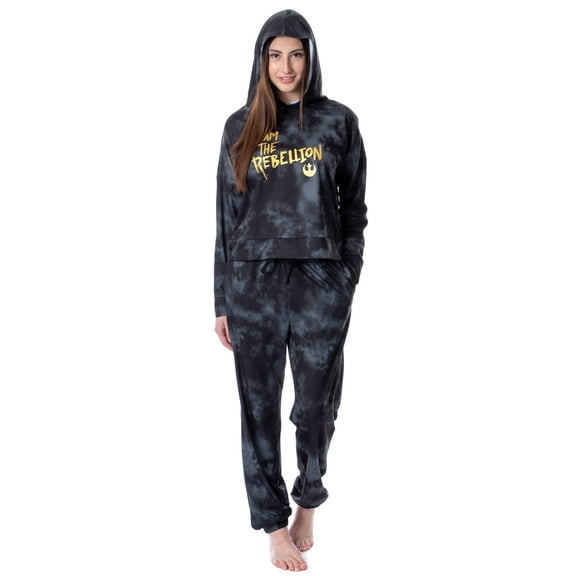 Star Wars I Am The Rebellion Womens' Pajama Cropped Hooded Jogger Set