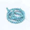 thumbnail image 2 of 5 Strand Natural Magnesite Beads Strands Frosted Round Dyed & Heated Turquoise 4mm Hole: 1mm 90pcs/strand 14.69 inch(37.3cm), 2 of 3