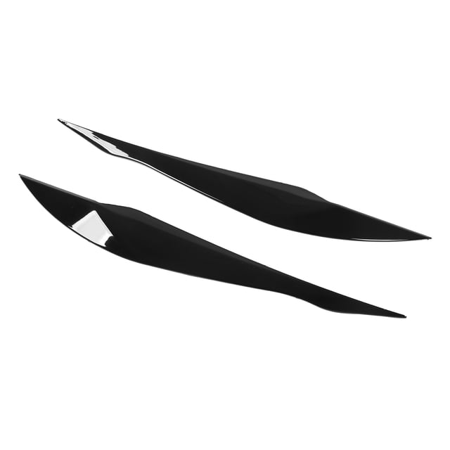 Headlight Eyebrow, Head Light Eyelid Pretty Color Left Right Streamlined 1 Pair For Decoration Glossy Black,Carbon Fiber Style