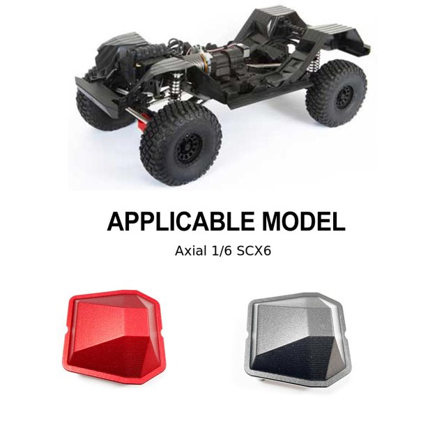 maskred 1pcs Wear-resistant Axle Cover For Axial 1/6 SCX6 RC Car Accessories RC Car Part Red