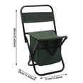thumbnail image 2 of Folding Chair Metal Frame Portable with Storage Bag Comfortable for Outdoor Fishing Camping, 2 of 3
